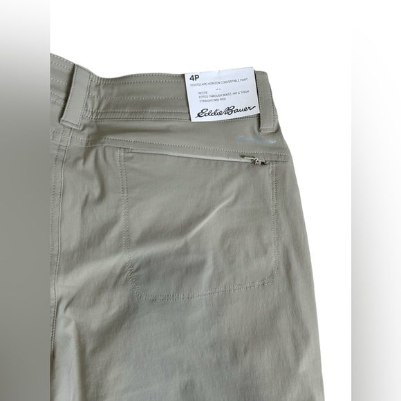 Women's Eddie Bauer Sightscape Horizon Convertible Pant in Stone Size 4P NWT - Picture 8 of 10